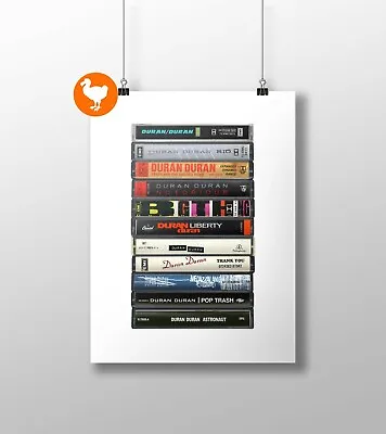 Duran Duran Poster: Cassette Print Duran Duran Albums Fan Gift Art • £16.49