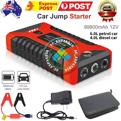 99800mAh 12V Car Jump Starter Pack Booster Charger Battery Power Bank Portable • $65