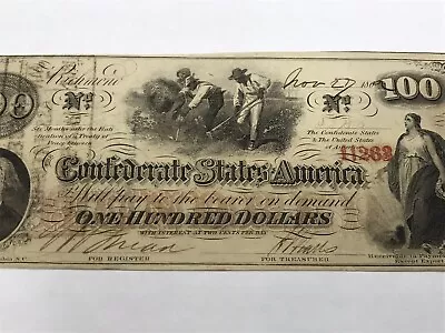 A&o-t-41 Csa $100- Red Date Stamp-11263 Far Down Into The Note-large Jackson Rev • $350