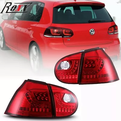 For 2006 2007 2008 2009 VW GTI Rabbit Golf 5 Chrome Red LED Tail Lights Lamps • $180.99