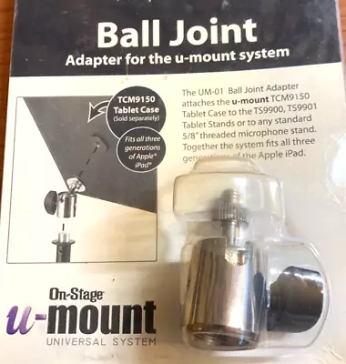 On-Stage Stands Ball-Joint Mic Adapter (MM01) | MaxStrata® • $10.99