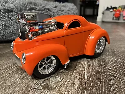 Orange 41 Willys Coupe Gasser Pro Street Rod Muscle Machines 1:18 Car 1941 • $40