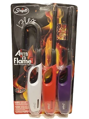 Scripto Aim N Flame Utility Lighter (3 Pack) For Grills Candles Fireplace • $9.25