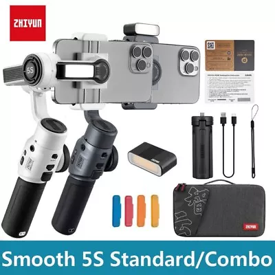 ZHIYUN Smooth 5S/Combo 3-Axis Gimbals Stabilizer For Smartphone IPhone Vlog Film • $277.96