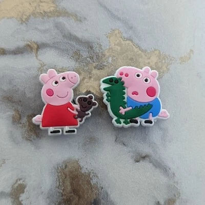 £6.25 • Buy Character Croc Shoe Charms Jibbitz UK - Peppa & George Pig Set (2 Charms)