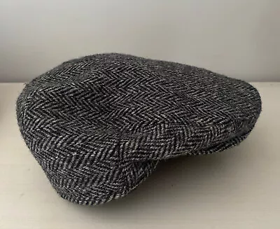 Vintage Grey Failsworth HARRIS TWEED Stornaway Flat Cap 100% Wool Size 7 - 56cm • £14.99