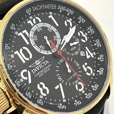 Invicta I-Force Lefty Chronograph Quartz Black Dial Men's Watch 28741 • $67.19