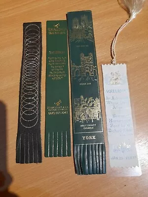 £2 • Buy 3 Leather Embossed Bookmarks +1 Woven Aquarius  Bookmark