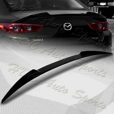 For 2019-2023 Mazda 3 Sedan W-Power Pearl Black V-Style Trunk Lid Spoiler Wing • $79.99