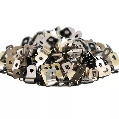 100 Pcs Fence Wire Clamps Stainless Steel Wire Clips Mount Welded Wire To Vinyl • $14.10