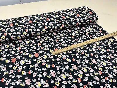 Cotton Blend Viscose Jersey Material Printed Stretch Fabric 150cms Wide Floral • £2.99