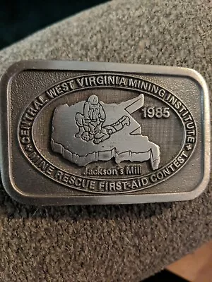 Vintage Jackson's Mill Mine Rescue First Aid Contest Belt Buckle New 1985 • $16.99