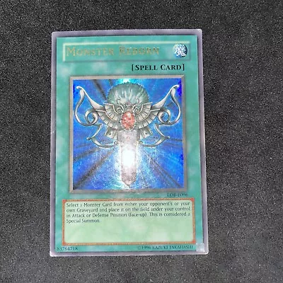 Monster Reborn Yu-gi-oh! Ultra Rare Lob-e096 Hp • £8.99