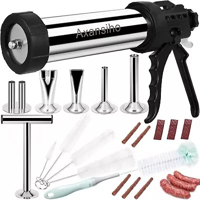 Sausage Stuffer Machine Beef Maker Stainless Steel Jerky Shooter Jerky Gun Kit • $39.99