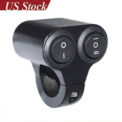 Motorcycle ATV Handlebar Dual Button On Off Switch 22mm 7/8  Motorbike Refit 12V • $12.99