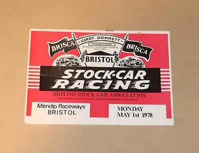 1978 Bristol Brisca F2 Stock Cars WCQR Hot Rods & Bangers Programme 1 May • $2.71