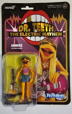 JANICE  3.75  Action Figure Dr. Teeth & Electric Mayhem Super7 ReAction Muppets • $20