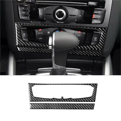 Carbon Fiber Interior Climate Console (Triple Zone) Cover Trim For Audi Q5 09-17 • £13.55