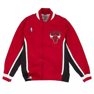 Mens Mitchell & Ness NBA 1992-93 Authentic Warm Up Jacket Red Chicago Bulls • $119.99