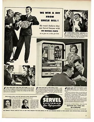 1939 Servel Electrolux Gas Refrigerator Kitchen Appliance Art Vintage Print Ad • $8.95