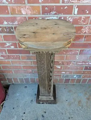 Vintage Oak Plant Stand Fern Pedestal Table • $103.99