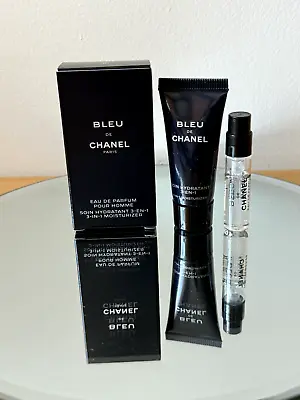 CHANEL BLEU DE CHANEL Eau De Parfum + 3-in-1 Moisturizer Sample Set X 1piece NEW • $19