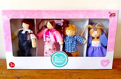 Le Toy Van Daisylane Dolly Family Set Of 4 Wooden Dolls House Figures Role Play • £19.99