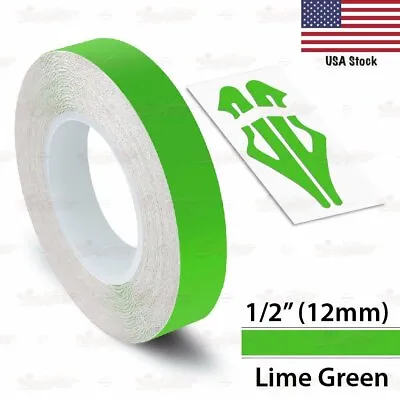 1/2  Roll Vinyl Pinstriping Pin Stripe Solid Line Car Tape Decal Stickers 12mm • $9.95