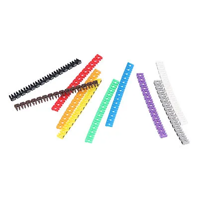 £3.68 • Buy Clip On Cable Marker Cable Identification Colorful 0‑9 Number Wire Label Tube TS