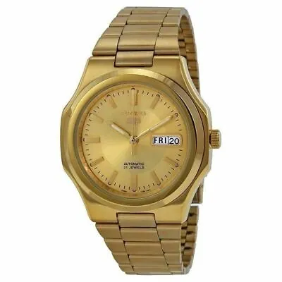 Seiko Men's Snkk52 Seiko 5 Automatic Gold-tone Stainless Steel Bracelet Watch • $296.33
