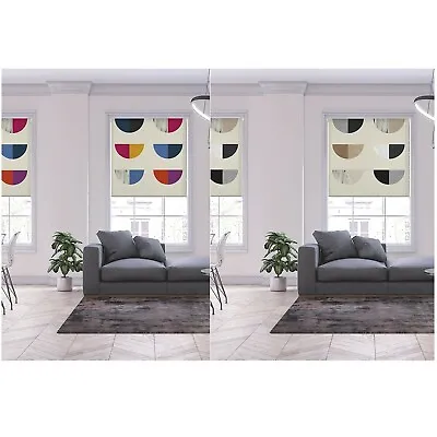 Lister Cartwright Blackout Roller Blinds Windows Child Safety Semicircle • £27.99