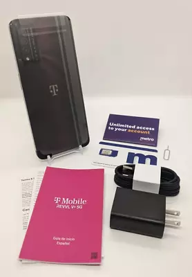 T-Mobile REVVL V+ 5G 64GB Nebula Black Metro PCS Android Smartphone NEW! • $99