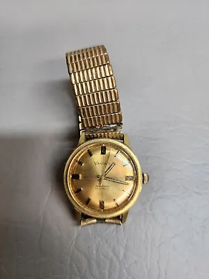 (Needs Repair) - Vantage Automatic 25 Jewels Gold In Color Wrist Watch • $49.95