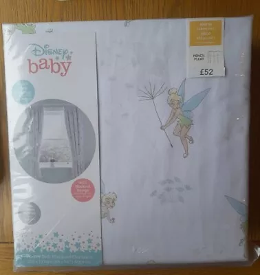 Dunelm Disney Baby Tinker Bell Blackout Curtains 66x54  Pencil Pleat • £26