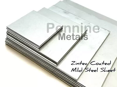 ZINTEC Metal Mild Steel SHEET Guillotine Cut Thick Car Repair &Specials To Order • £6.74