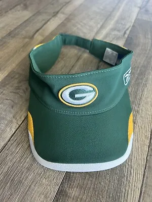 New Green Bay Packers Adult Mens OSFA Reebok Green Golf Visor Hat • $14.85