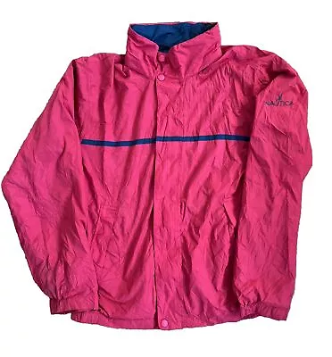 Nautica Sailing Jacket Vintage Hooded Coat Size L • $25