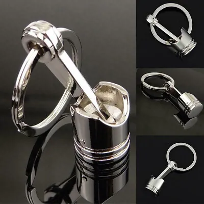 Piston Auto Car Engine Part Metal Alloy Keychain Keyfob Keyring Gift Accessories • $4.13