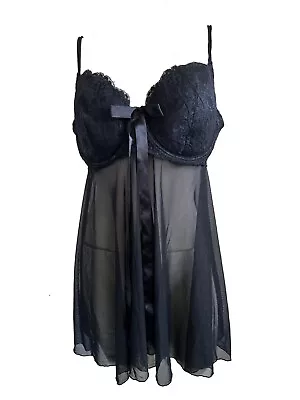 Short Stories Vintage Underwired Boost Bra Nightie Size 16D/DD • $35