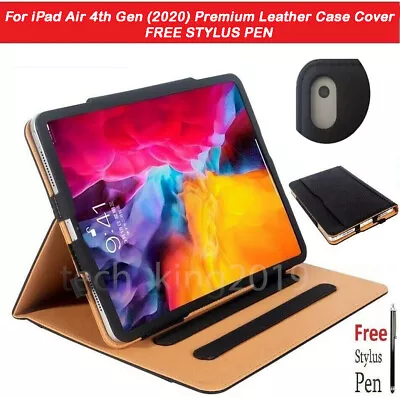 For IPad Air 4th Gen 10.9   (2020) Premium Leather Tablet Folio Case Stand Cover • £9.37