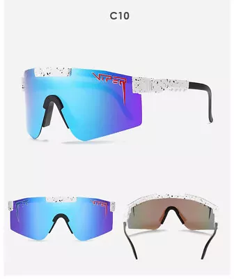 Integrated Lenses Polarized Sunglasses Wind Goggles Cycling Eyewear • $13.99