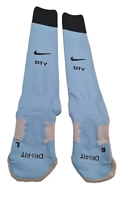 Nike Manchester City 2014 - 2015 Home Socks Mens Size UK 2 - 5 / EUR 34 - 38 • £10.90