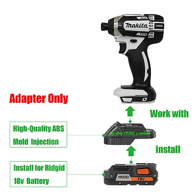 1x Makita 18V Cordless Compact Tools Adapter For Ridgid 18V HYPER Li-Ion Battery • $26.69