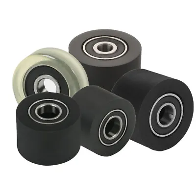$8.53 • Buy 1Pcs Nylon Pulley Wheel Flat Ball Bearing Guiding Wheel Thickness 30mm
