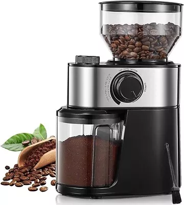 Burr Coffee Grinder Electric FOHERE Coffee Bean Grinder With 18 Grind Settings • £52.95