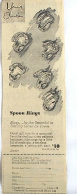 $9.97 • Buy Vintage 1973 Towle Sterling Silver Spoon Ring Newspaper Print Ad