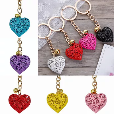 Charm Hollow Out Heart Key Chain Handbag Pendant Keychain Bag Keyring Key Chain • $2.13
