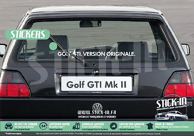 Volkswagen Sticker Golf Gti. Version Originale. Glasses Rear Stickers VW • $12.19