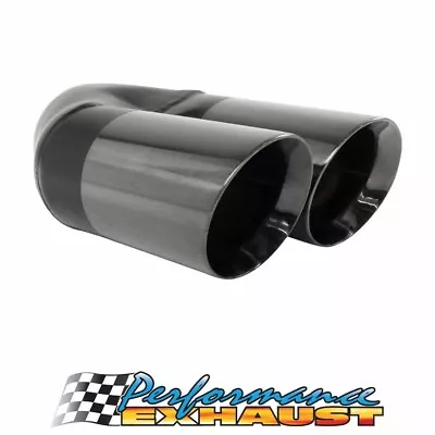 Angle Cut Inner Cone BLACK CHROME Exhaust Tip - 3  Inlet - Twin 3.5  Outlet • $117