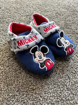 Mickey Mouse Slippers Child Kids Size 10 Infant • £0.50